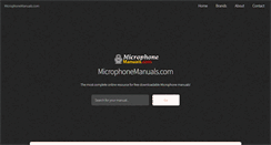 Desktop Screenshot of microphonemanuals.com